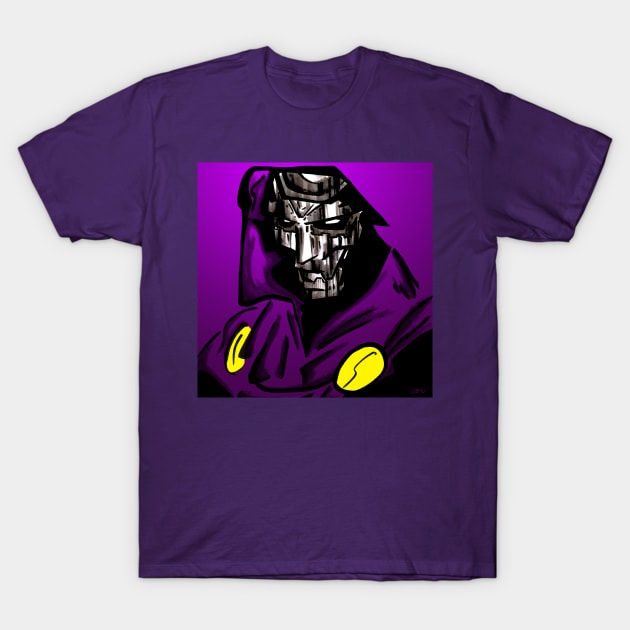 deep in sorcerer doctor doom in multiverse T-Shirt by jorge_lebeau